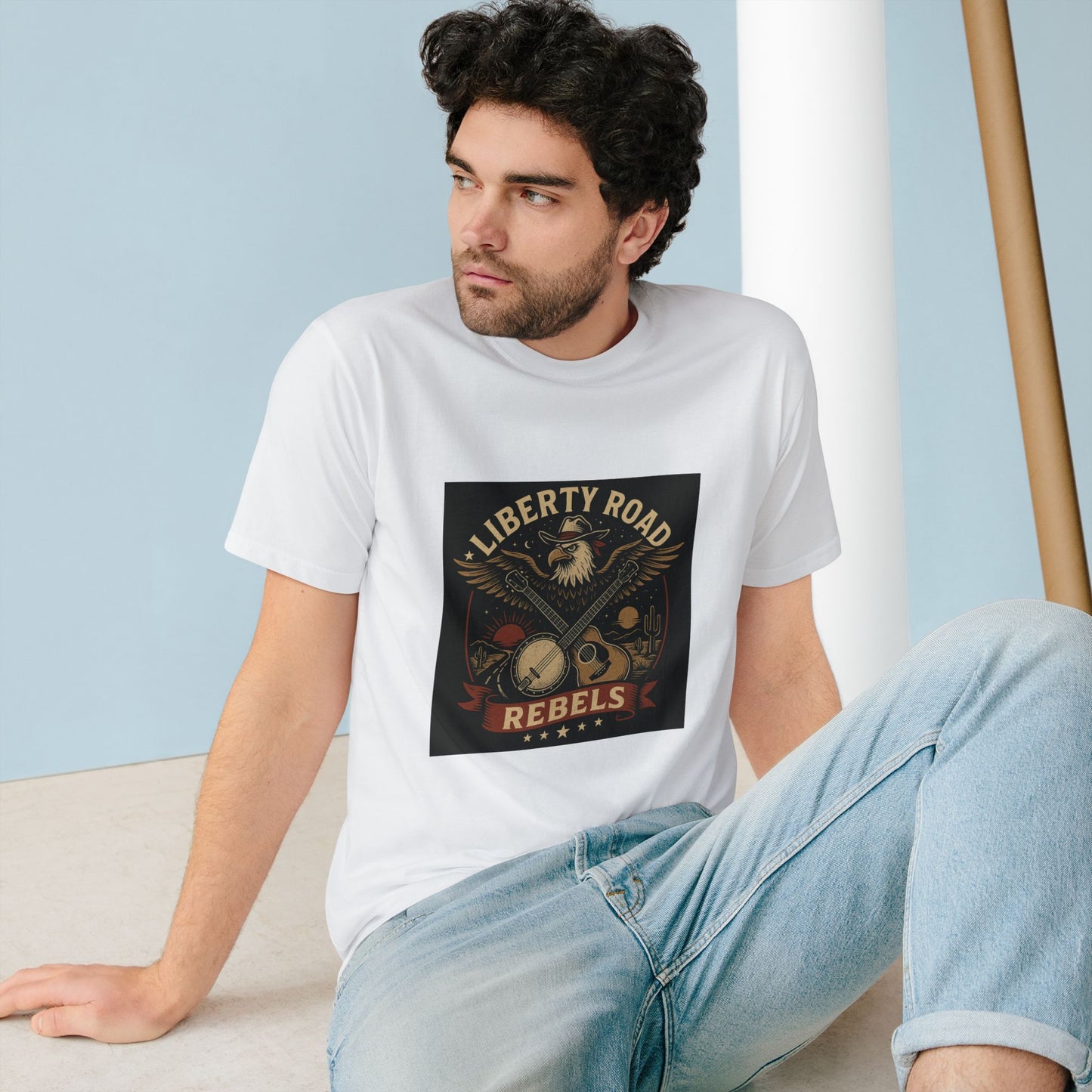 Liberty Road Rebels Vintage Americana Style T-Shirt