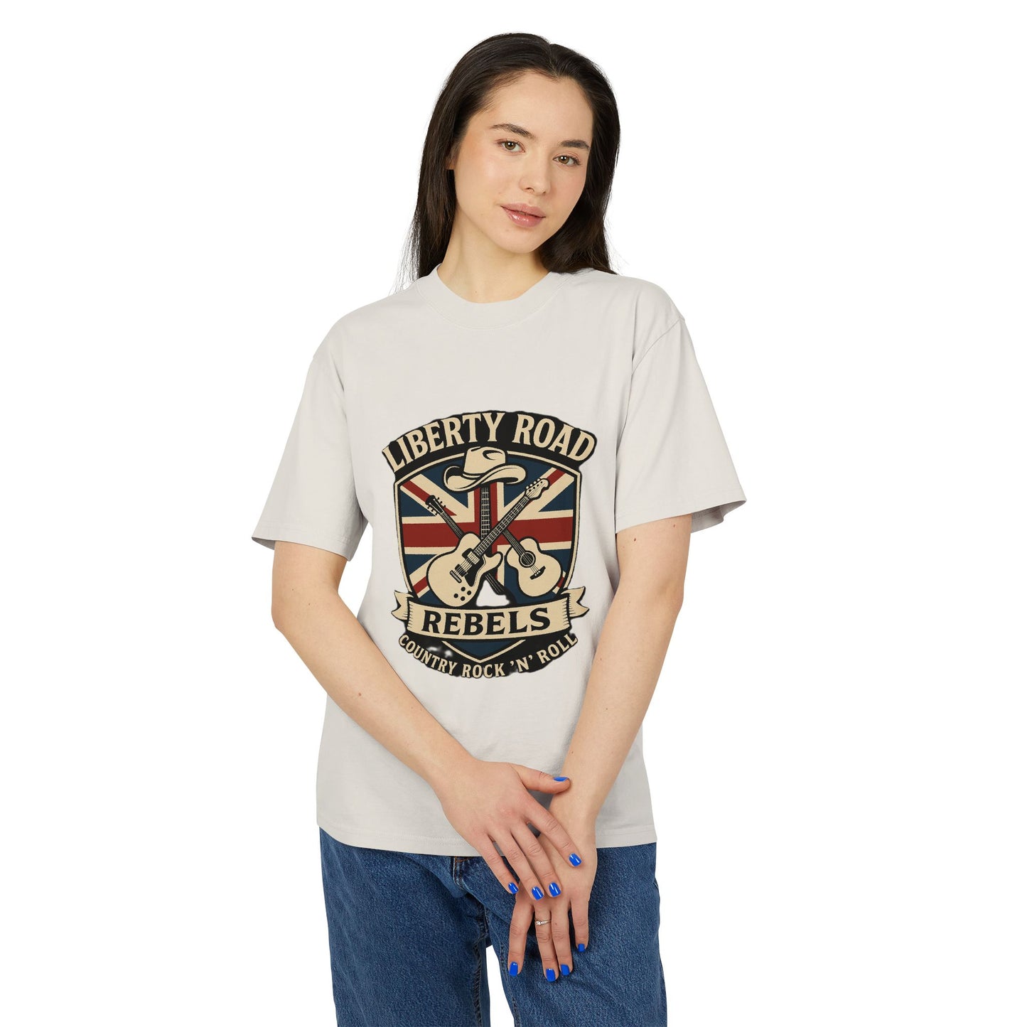 Liberty Road Rebels Britannia Tee Vintage Rock-Inspired Unisex Heavy T-Shirt