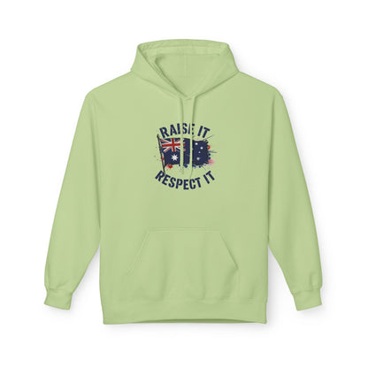 Unisex Raise It Respect It Australian Flag Hoodie