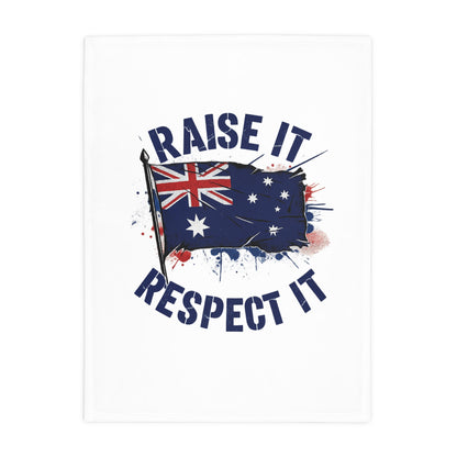 Raise It Respect it Australian Flag Plush Fleece Throw Blanket