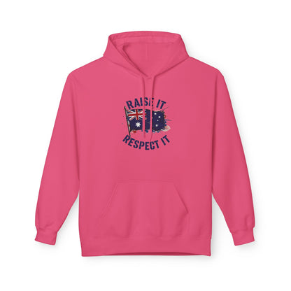 Unisex Raise It Respect It Australian Flag Hoodie