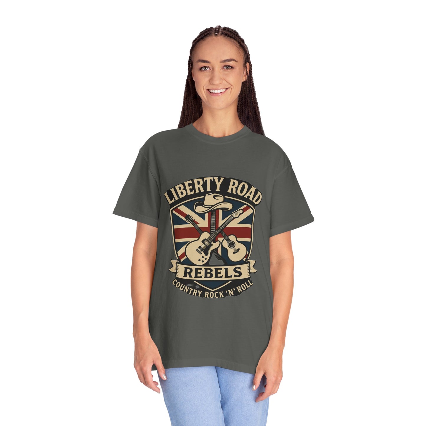 Liberty Road Rebels Britannia Rock 'N' Roll T-Shirt Vintage Style Tee
