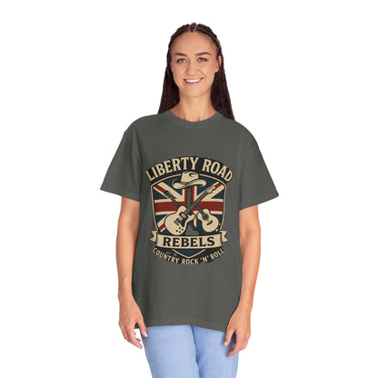 Liberty Road Rebels Britannia Rock 'N' Roll T-Shirt Vintage Style Tee