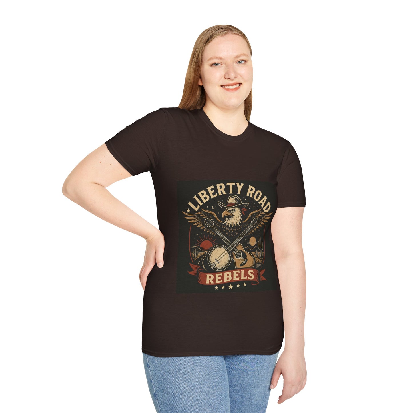 Liberty Road Rebels Vintage Americana Style T-Shirt