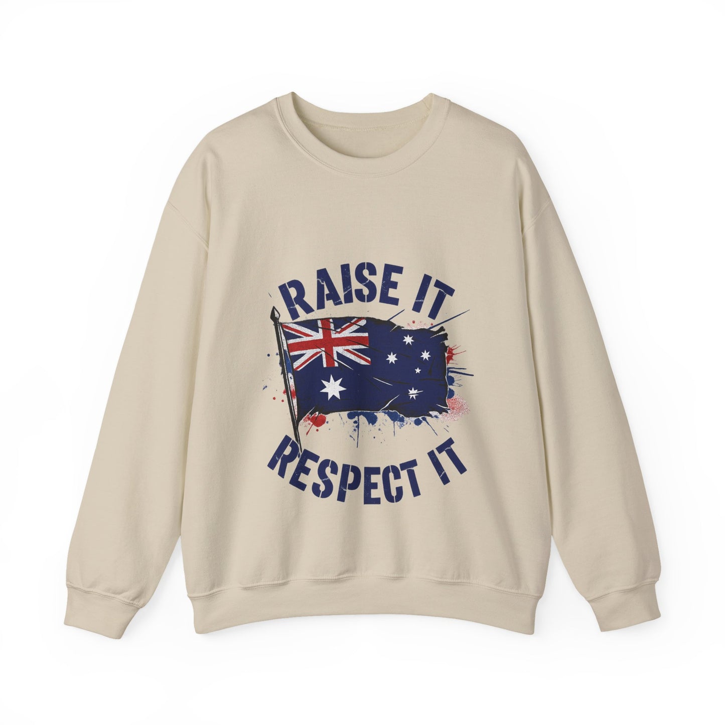 Raise It Respect It Australia Flag UniSex Crewneck Sweatshirt