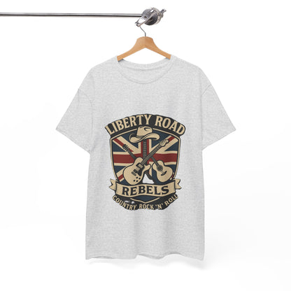 Liberty Road Rebels Britannia Rock 'n' Roll Rebels Tee Unisex Heavy Cotton T-Shirt