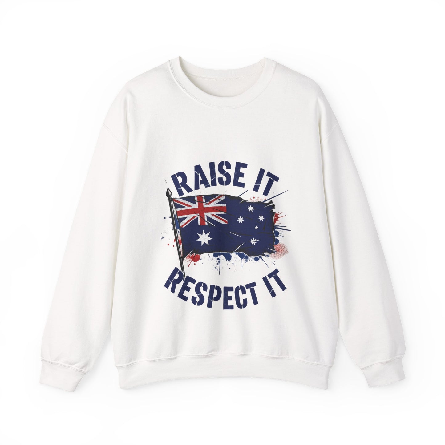 Raise It Respect It Australia Flag UniSex Crewneck Sweatshirt