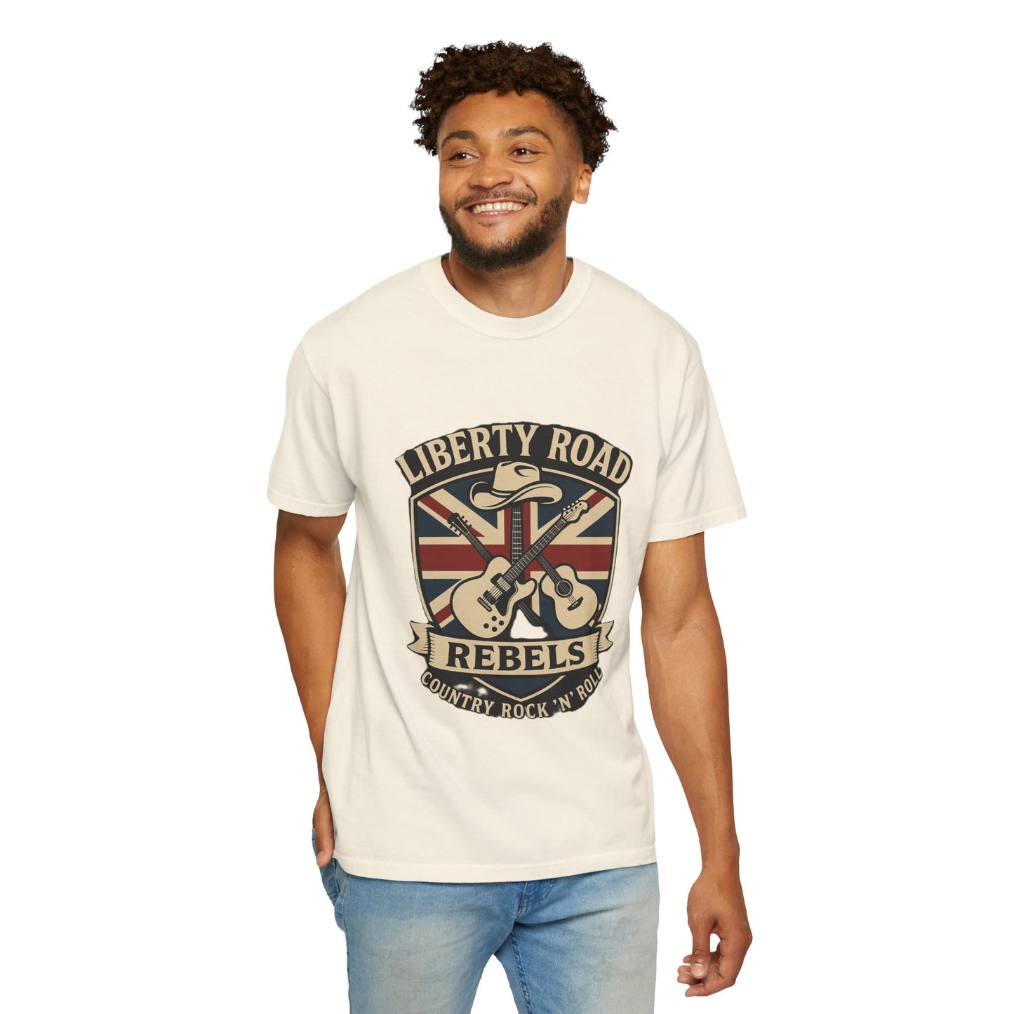 Liberty Road Rebels Britannia Rock 'N' Roll T-Shirt Vintage Style Tee