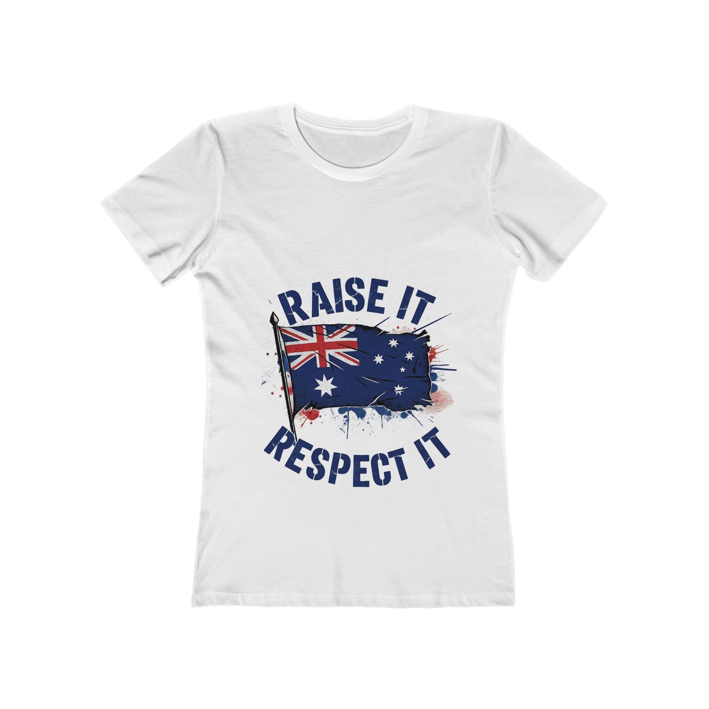 Raise It Respect It Australia Pride Tees Women Boyfriend Style Cotton T-Shirt