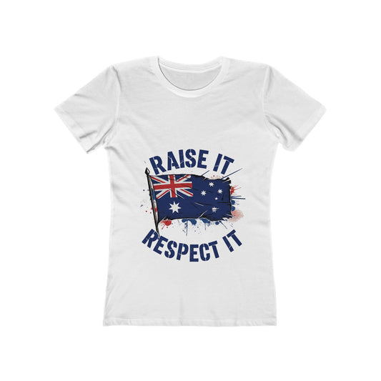 Raise It Respect It Australia Pride Tees Women Boyfriend Style Cotton T-Shirt