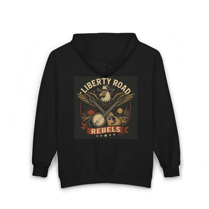 Liberty Road Rebels Vintage Americana Style Unisex Full Zip Hoodie