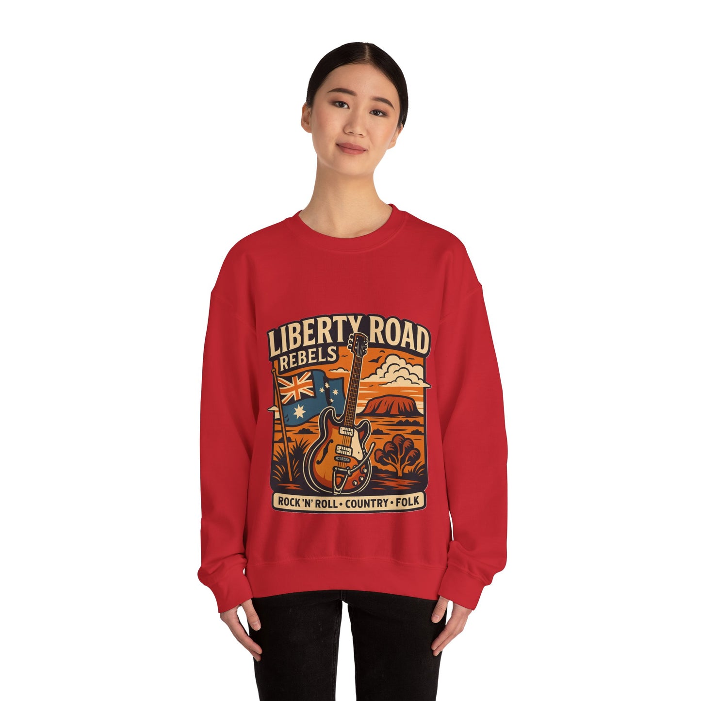 Liberty Road Rebels Australiana Cozy Crewneck Sweatshirt