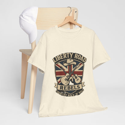 Liberty Road Rebels Britannia Rock 'n' Roll Rebels Tee Unisex Heavy Cotton T-Shirt