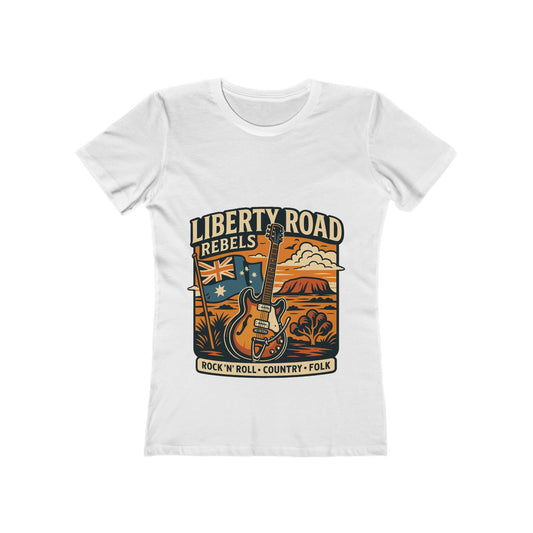 Liberty Road Rebels Australiana Retro Boyfriend Tee T-Shirt