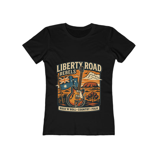 Liberty Road Rebels Australiana Retro Boyfriend Tee T-Shirt