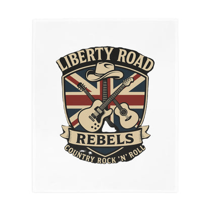 Liberty Road Rebels Britannia Rock 'n' Roll Plush Fleece Throw Blanket