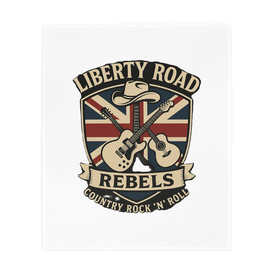 Liberty Road Rebels Britannia Rock 'n' Roll Plush Fleece Throw Blanket