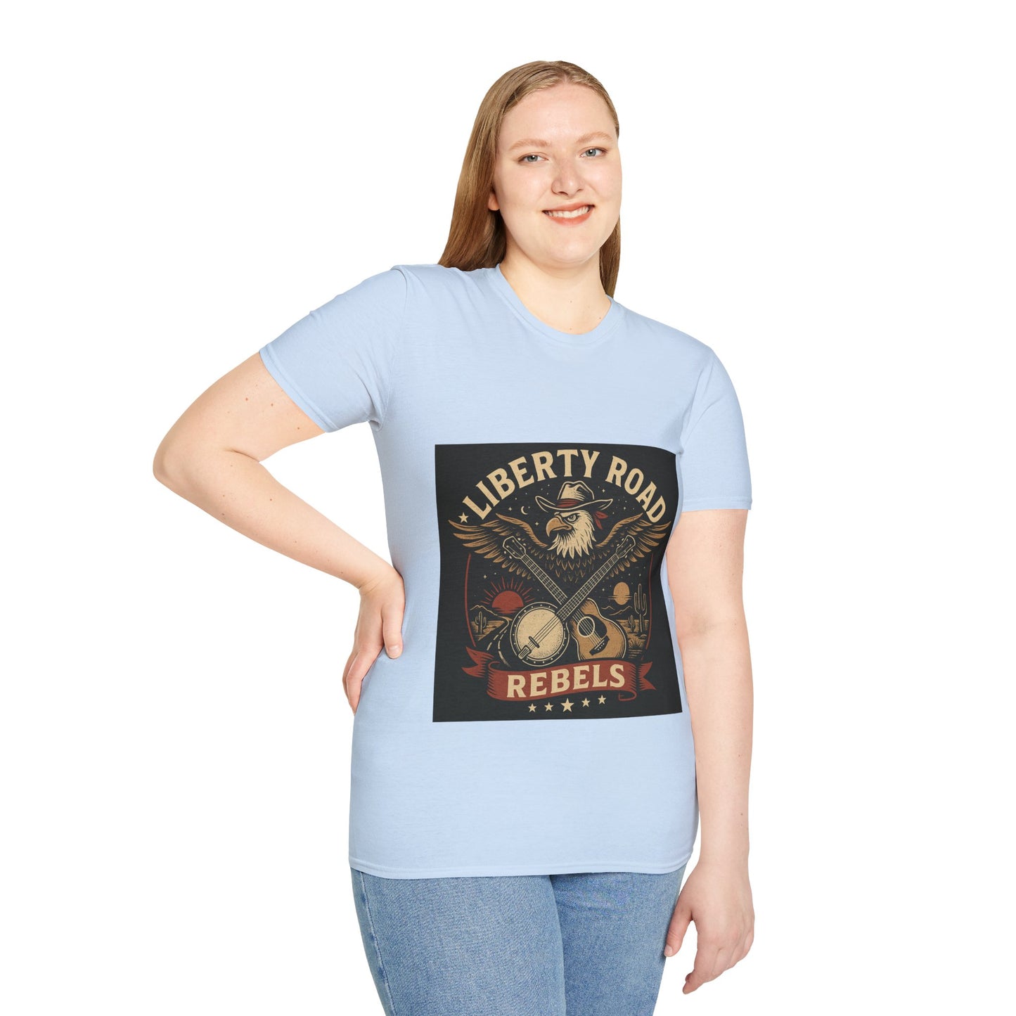 Liberty Road Rebels Vintage Americana Style T-Shirt