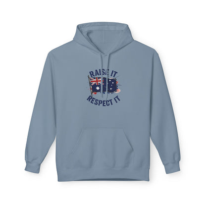 Unisex Raise It Respect It Australian Flag Hoodie