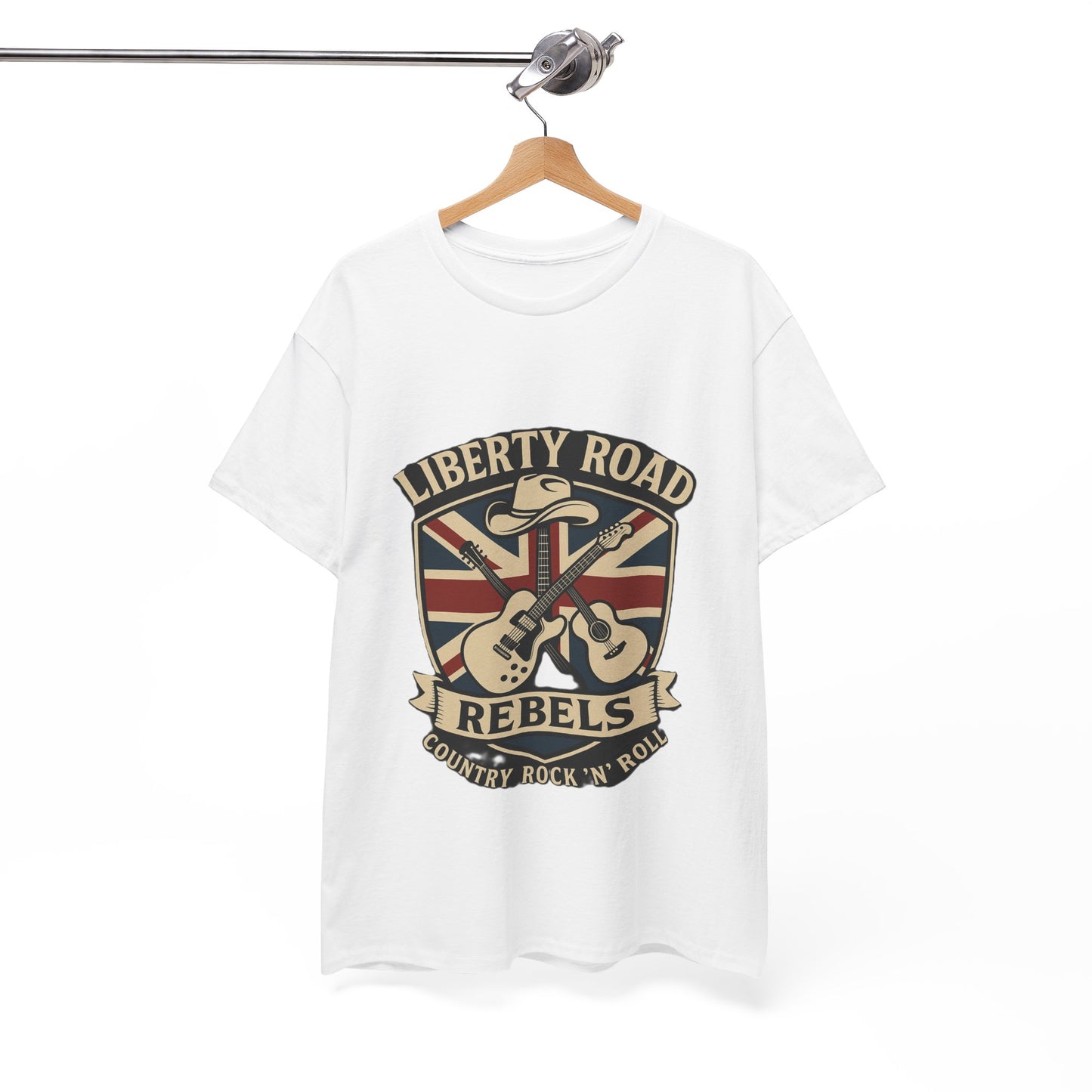 Liberty Road Rebels Britannia Rock 'n' Roll Rebels Tee Unisex Heavy Cotton T-Shirt