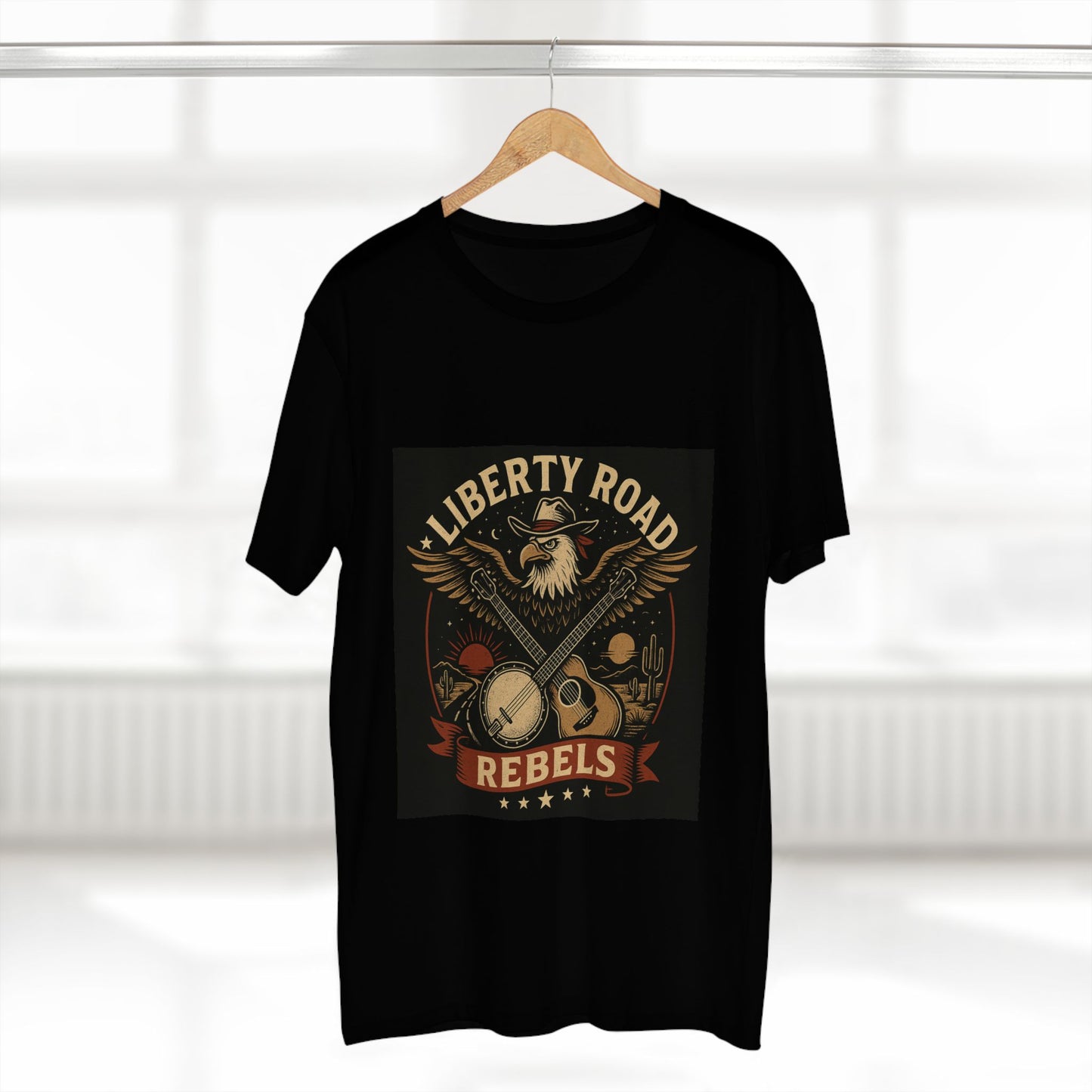 Liberty Road Rebels Vintage Americana Style Tee T-Shirt