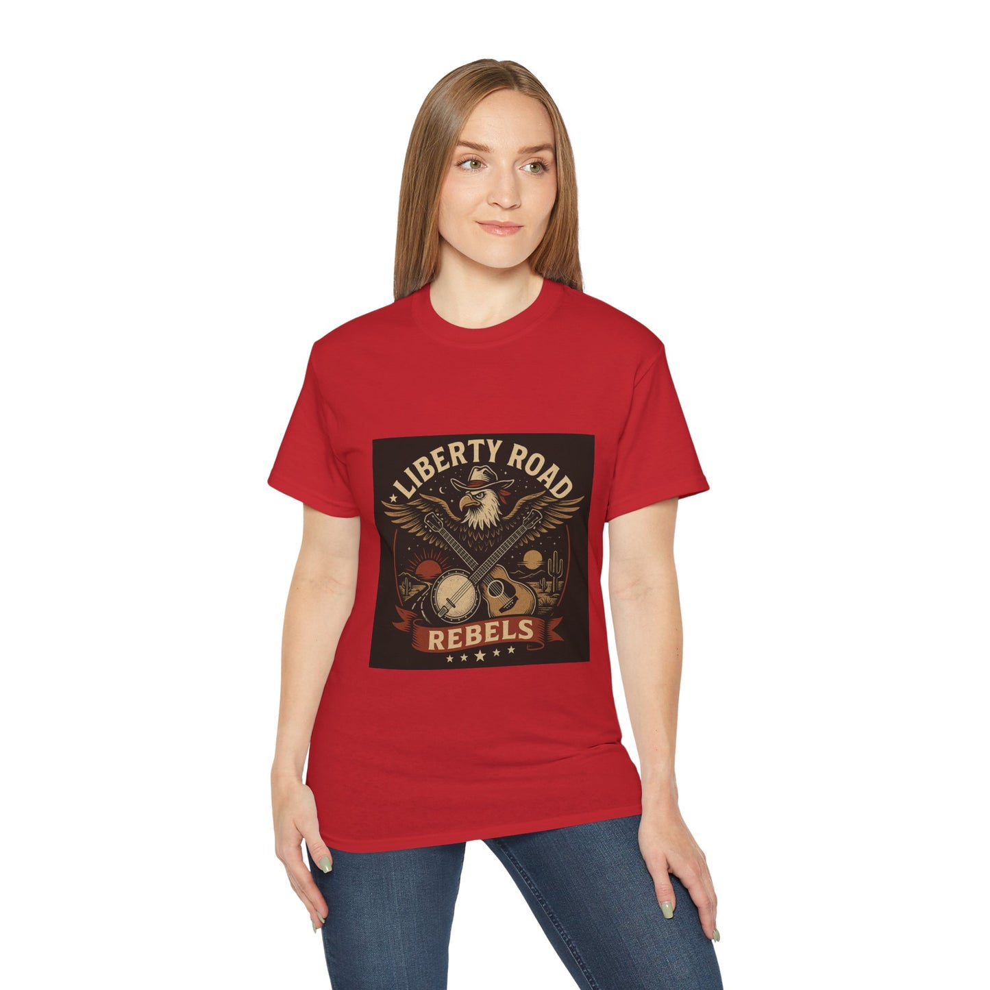Liberty Road Rebels Vintage Americana Style Unisex Tee T-Shirt