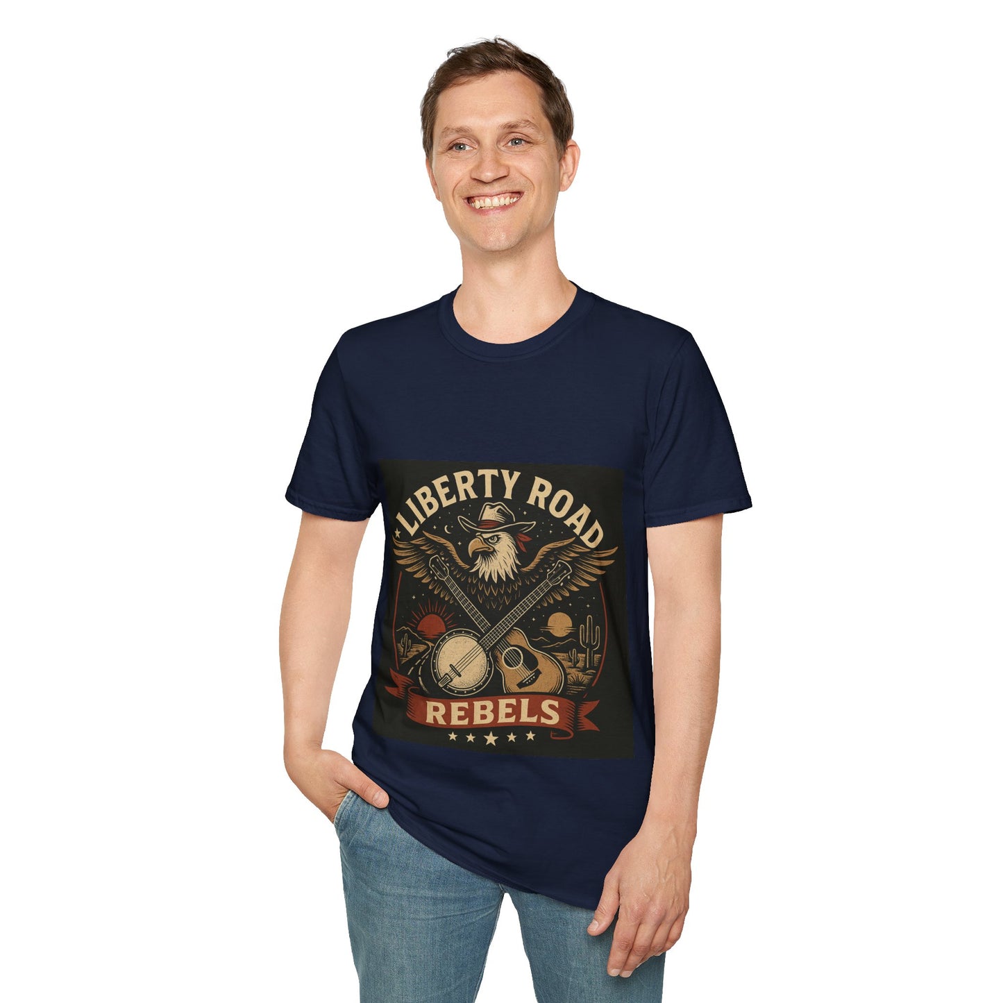 Liberty Road Rebels Vintage Americana Style T-Shirt