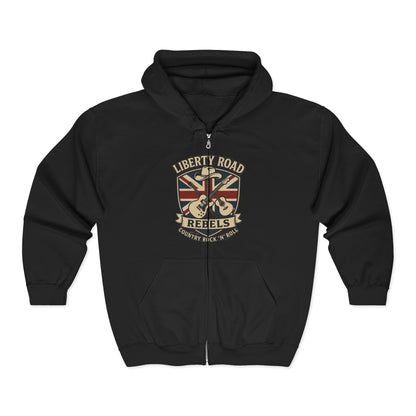 Liberty Road Rebels Britannia Unisex Heavy Blend Full Zip Hoodie