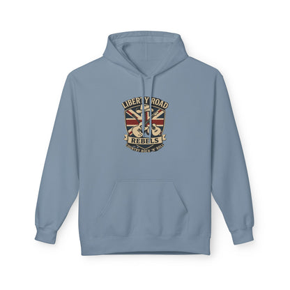Liberty Road Rebels Britannia Fleece Hoodie Unisex Sweatshirt