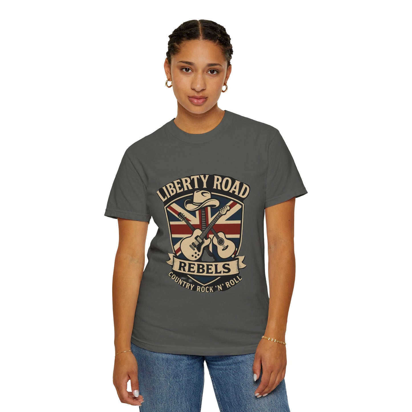 Liberty Road Rebels Britannia Rock 'N' Roll T-Shirt Vintage Style Tee