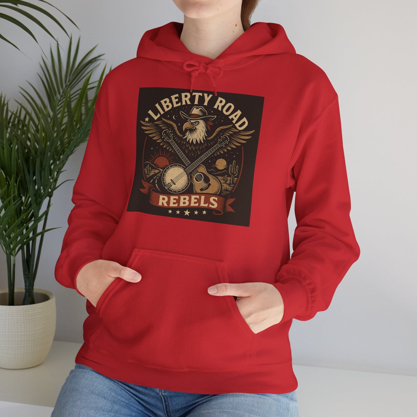 Liberty Road Rebels Vintage Americana Style Sweatshirt Unisex Hoodie