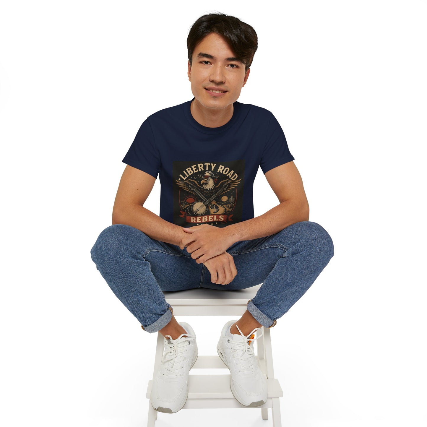 Liberty Road Rebels Vintage Americana Style Unisex Tee T-Shirt