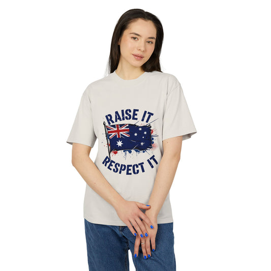 Raise It Respect It Australia Pride Unisex Heavy Faded Tee T-Shirt