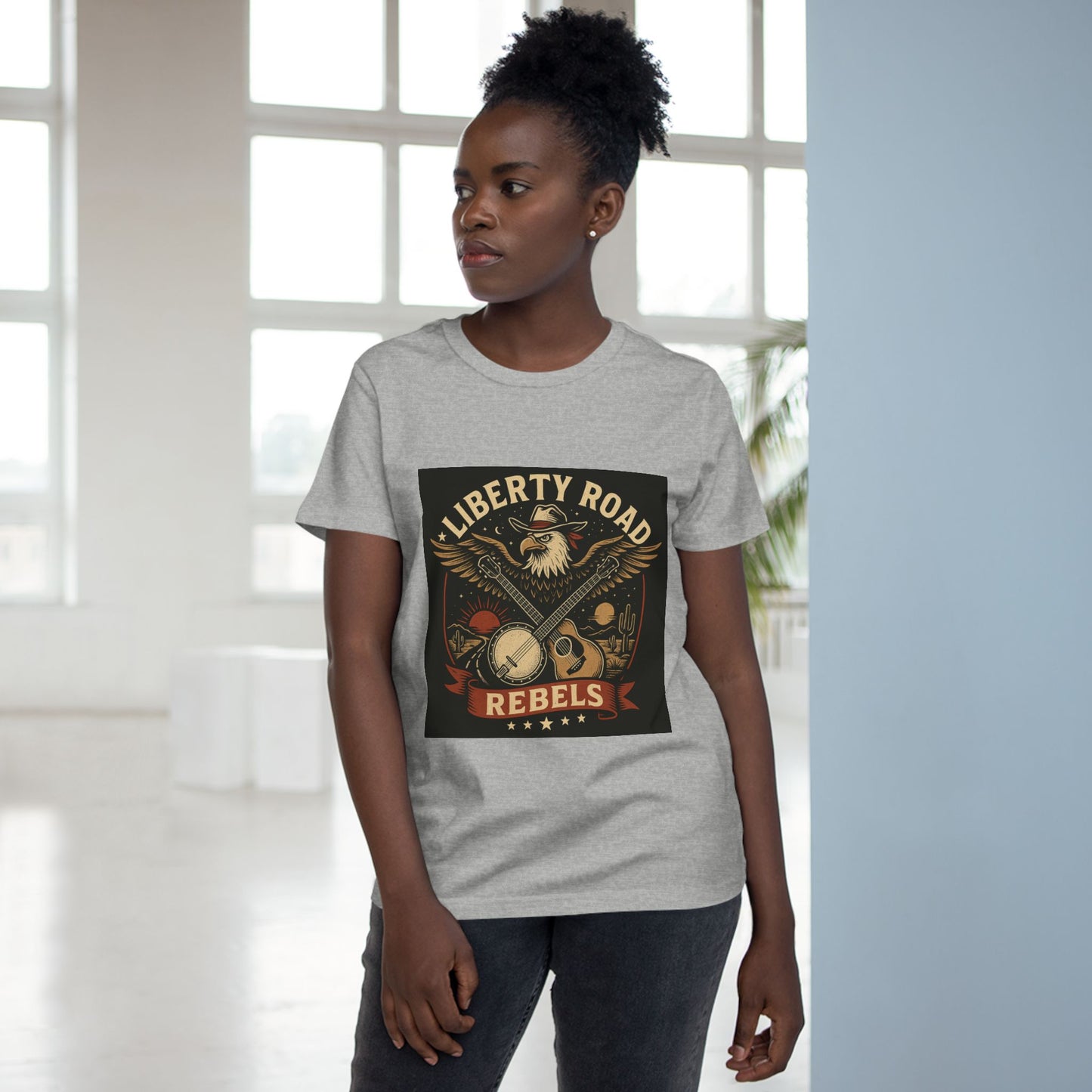 Liberty Road Rebels Vintage Americana Style Women's T-Shirt Tee