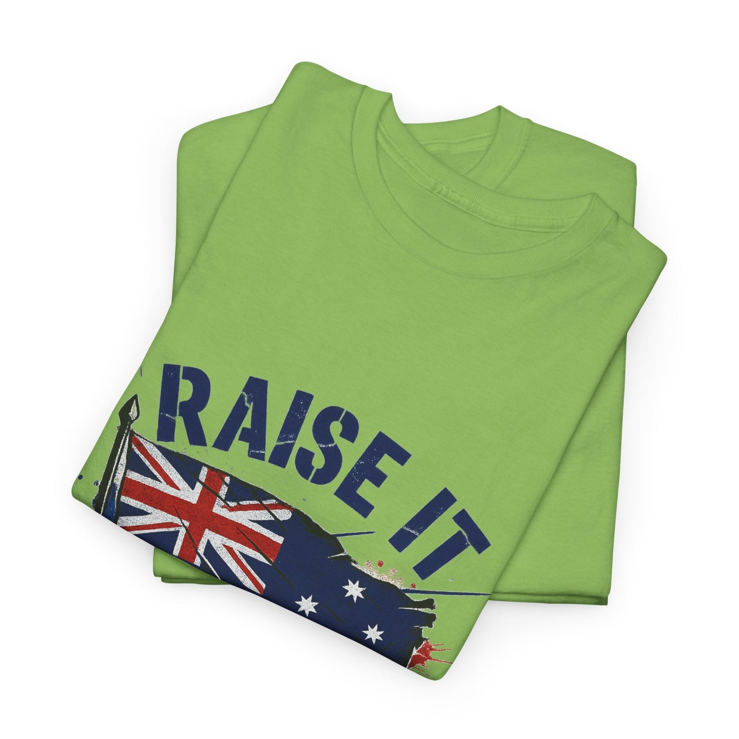 Raise It Respect It Australia Flag Unisex Graphic Tee Cotton T-Shirt