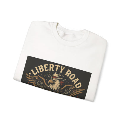 Liberty Road Rebels Vintage Americana Style Crewneck Sweatshirt