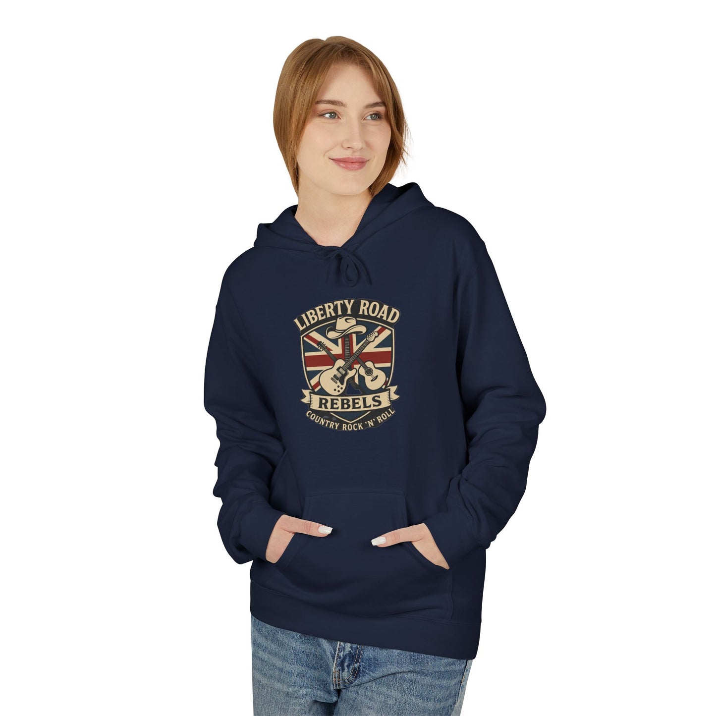 Liberty Road Rebels Britannia Fleece Hoodie Unisex Sweatshirt