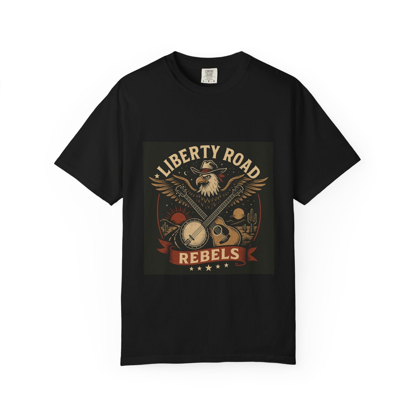 Liberty Road Rebels Vintage Americana Style Tee T-Shirt