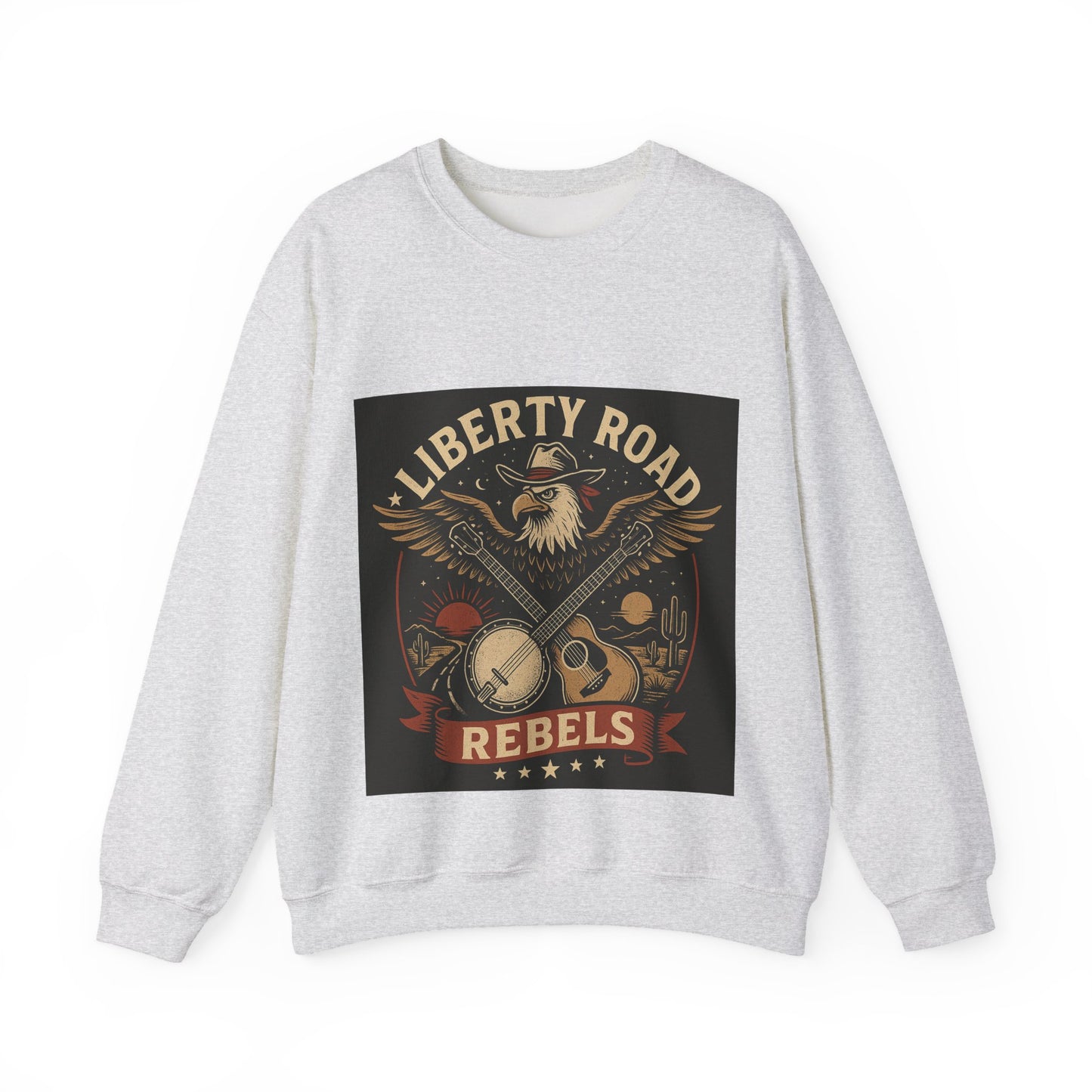 Liberty Road Rebels Vintage Americana Style Crewneck Sweatshirt