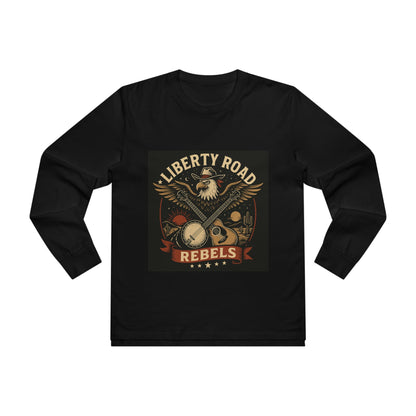 Liberty Road Rebels Vintage Americana Style Men's Long Sleeve Tee T-Shirt