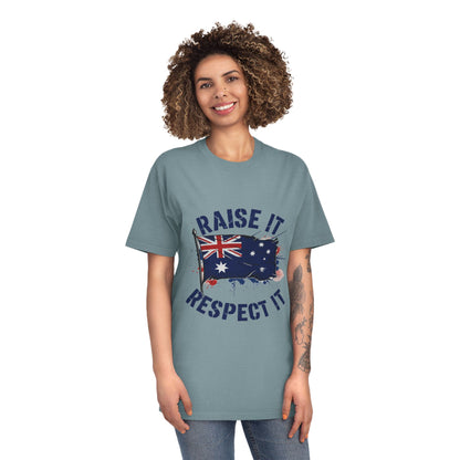 Raise It Respect It Australian Pride Unisex Faded T-Shirt