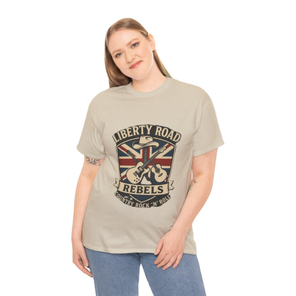 Liberty Road Rebels Britannia Rock 'n' Roll Rebels Tee Unisex Heavy Cotton T-Shirt