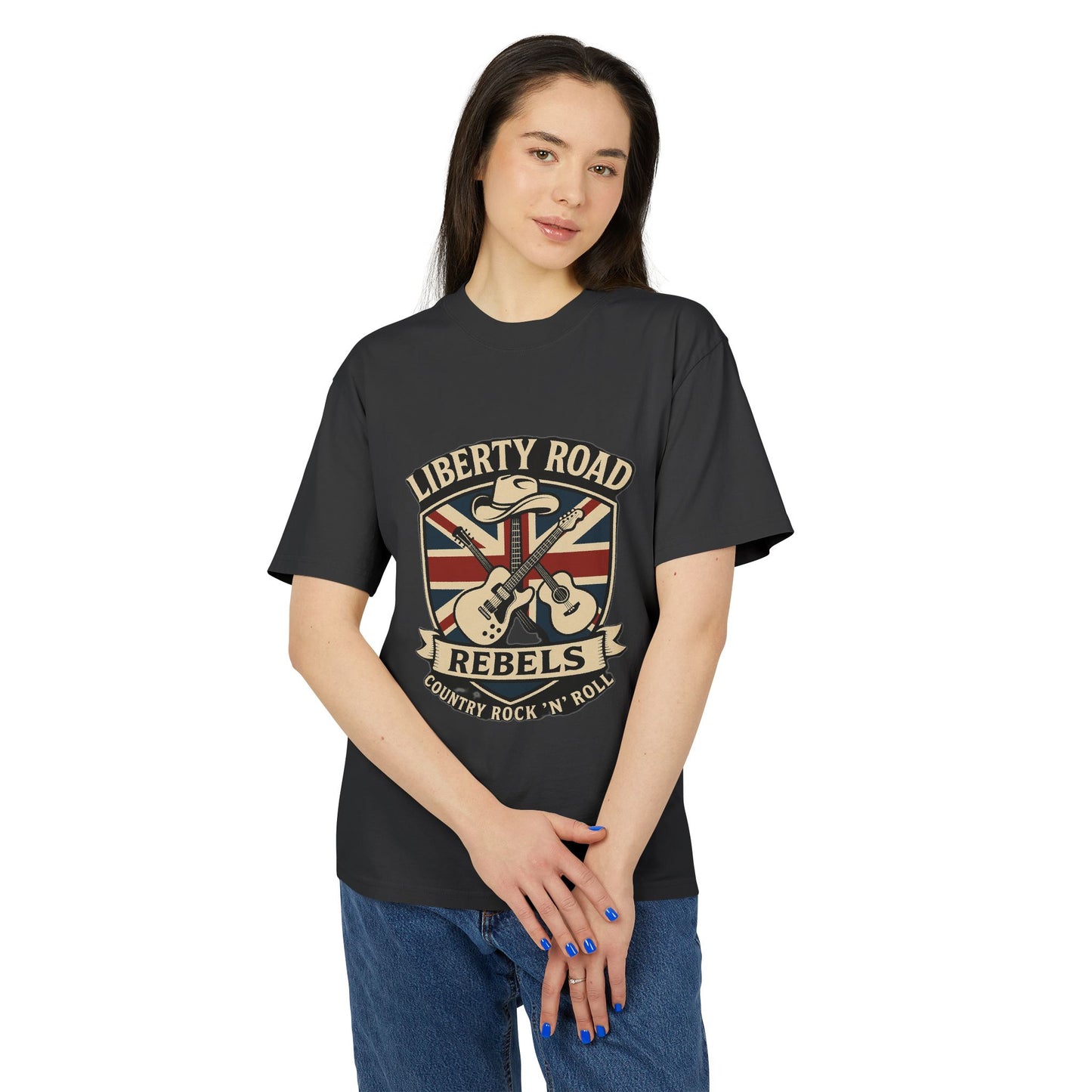 Liberty Road Rebels Britannia Tee Vintage Rock-Inspired Unisex Heavy T-Shirt