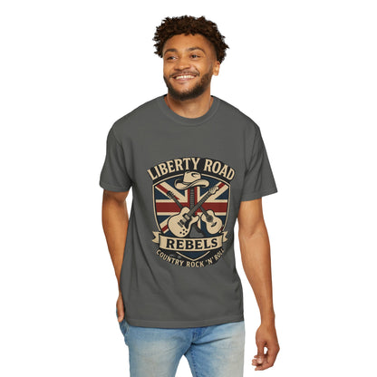 Liberty Road Rebels Britannia Rock 'N' Roll T-Shirt Vintage Style Tee