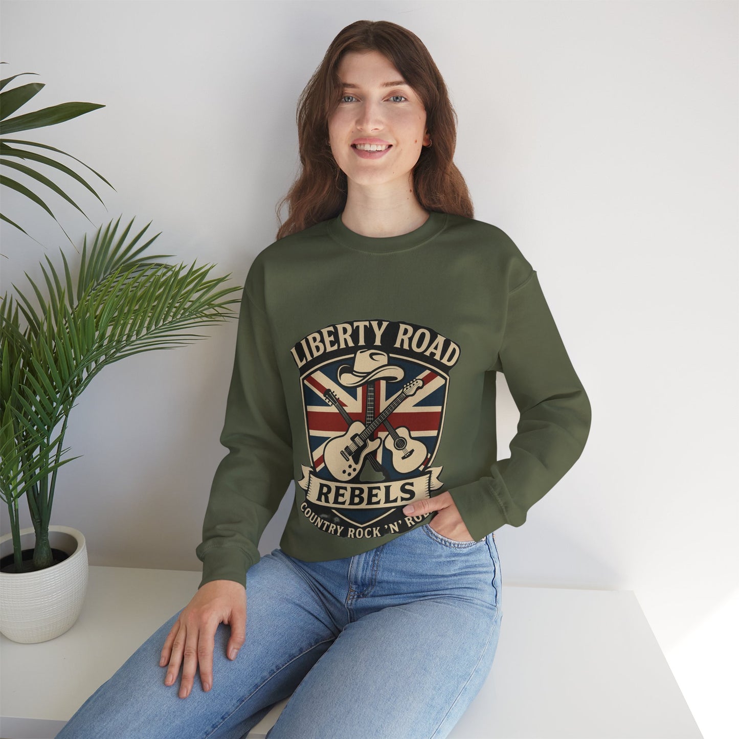 Liberty Road Rebels Britannia Sweatshirt Unisex Crewneck Longsleeve T-Shirt