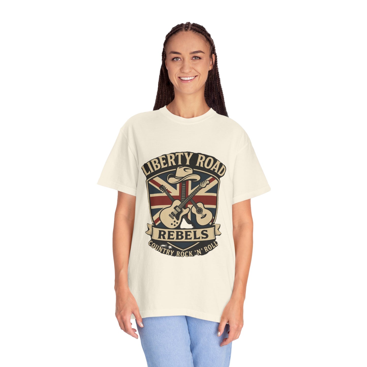 Liberty Road Rebels Britannia Rock 'N' Roll T-Shirt Vintage Style Tee