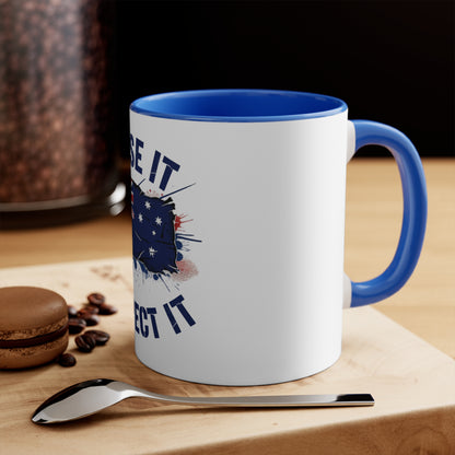 Raise It Respect It Australian Flag Colorful Accent Coffee Mug