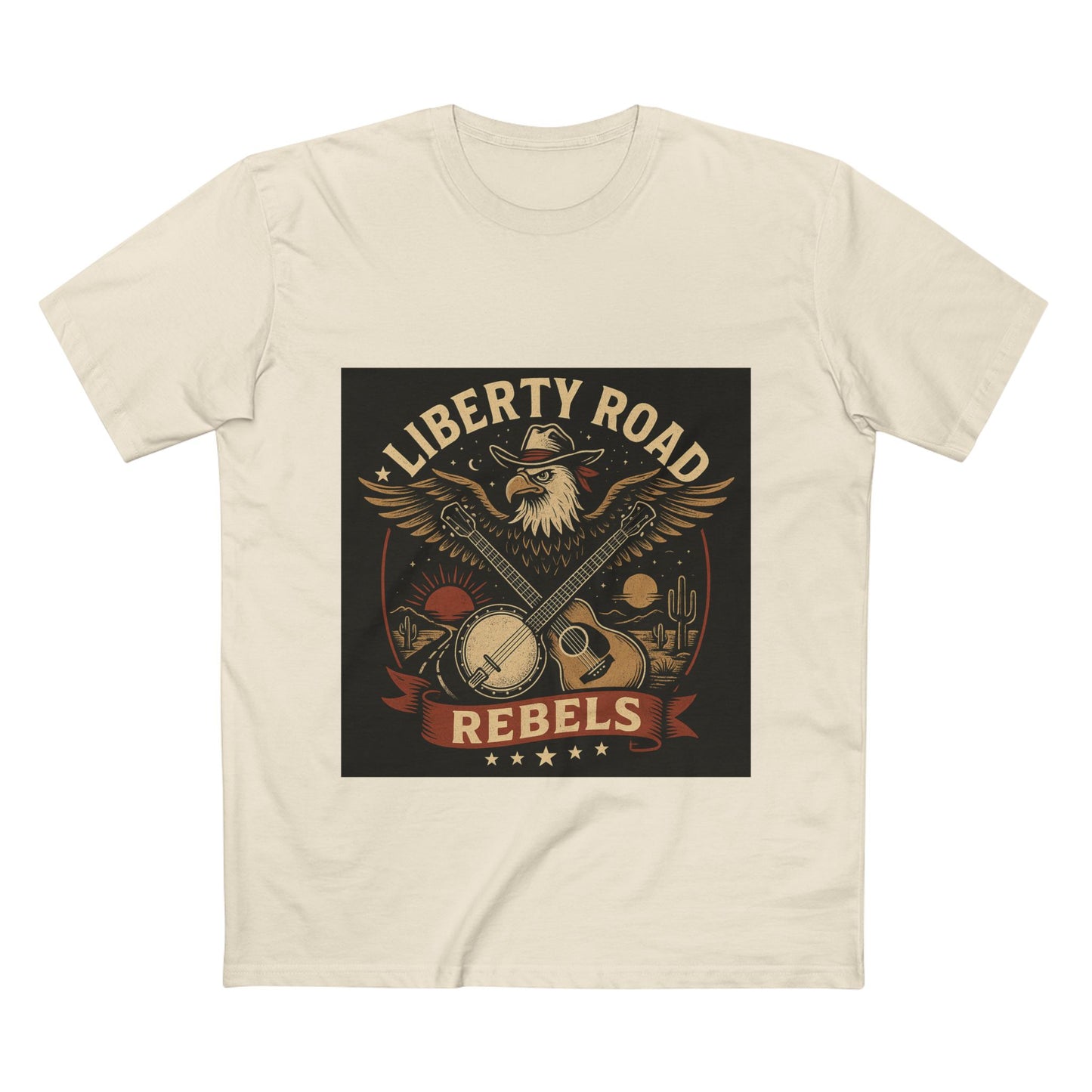 Liberty Road Rebels Vintage Americana Style Tee T-Shirt