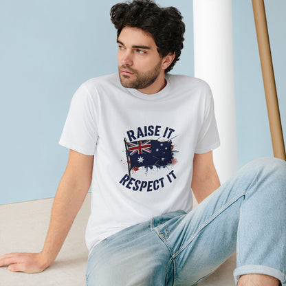 Raise It Respect It Australia Flag Graphic T-Shirt