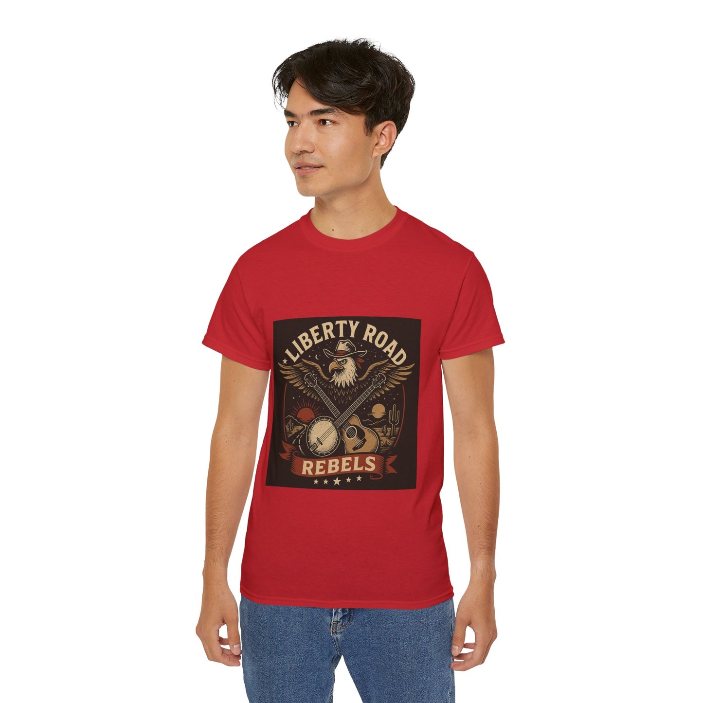 Liberty Road Rebels Vintage Americana Style Unisex Tee T-Shirt